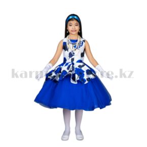 Коктейльное платье для девочки синее