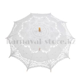 Белый зонт свадебный в ретро-стиле