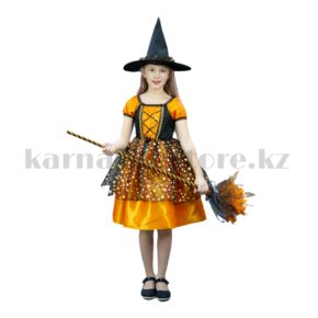 Карнавальный костюм ведьмочка Аурелия в Алматы оранжевая